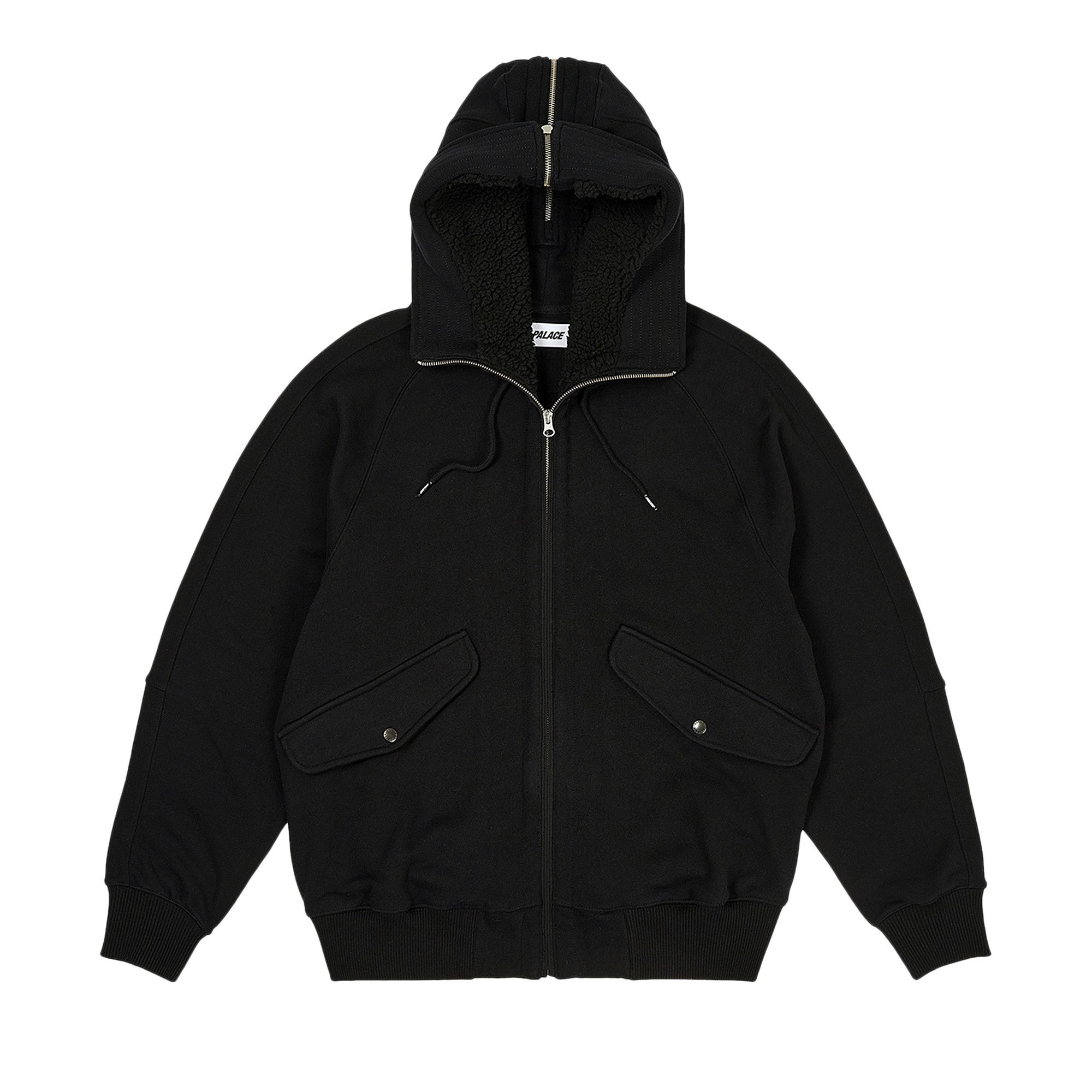 Size xl Palace Split Hood Bomber Sweat 'Black'