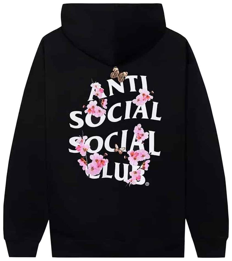 Anti Social Social Club Kkotch Zip Up Hoodie Black