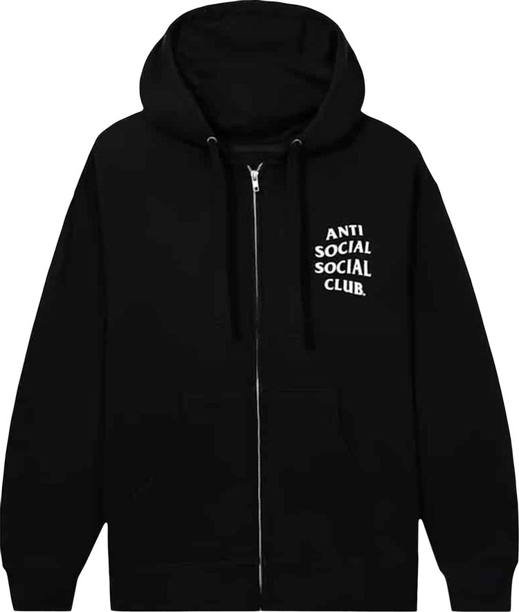Anti Social Social Club Kkotch Zip Up Hoodie 'Black'