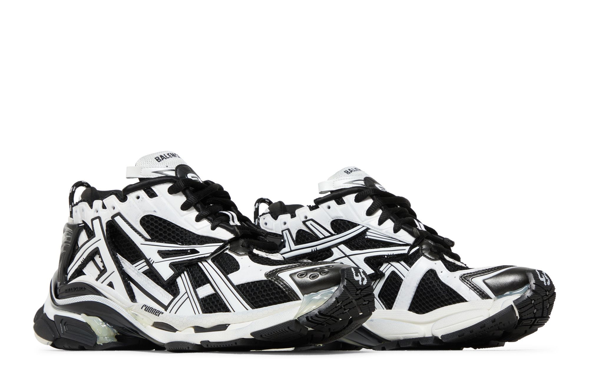 Buy Balenciaga Runner Sneaker 'Black White' - 677403 W3RB2