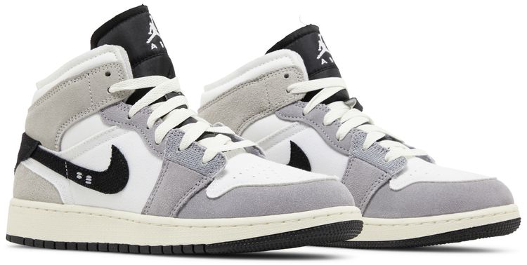 Air Jordan 1 Mid SE Craft GS Inside Out   Cement Grey
