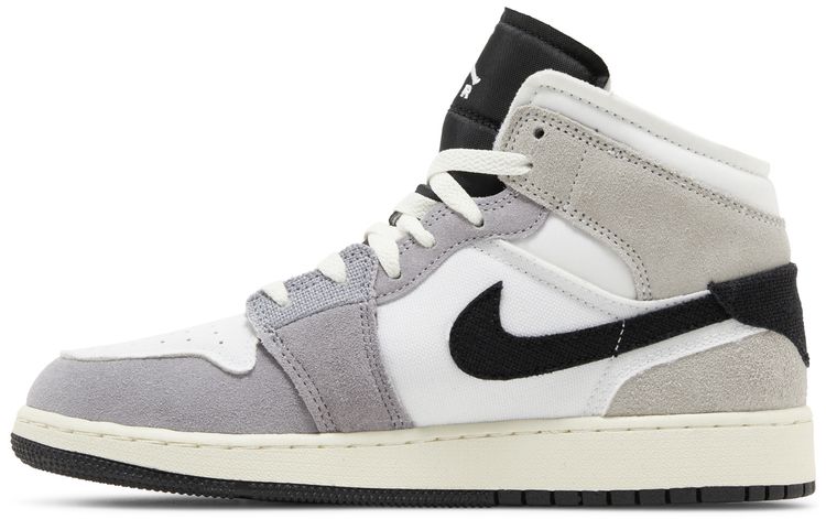 Air Jordan 1 Mid SE Craft GS Inside Out   Cement Grey