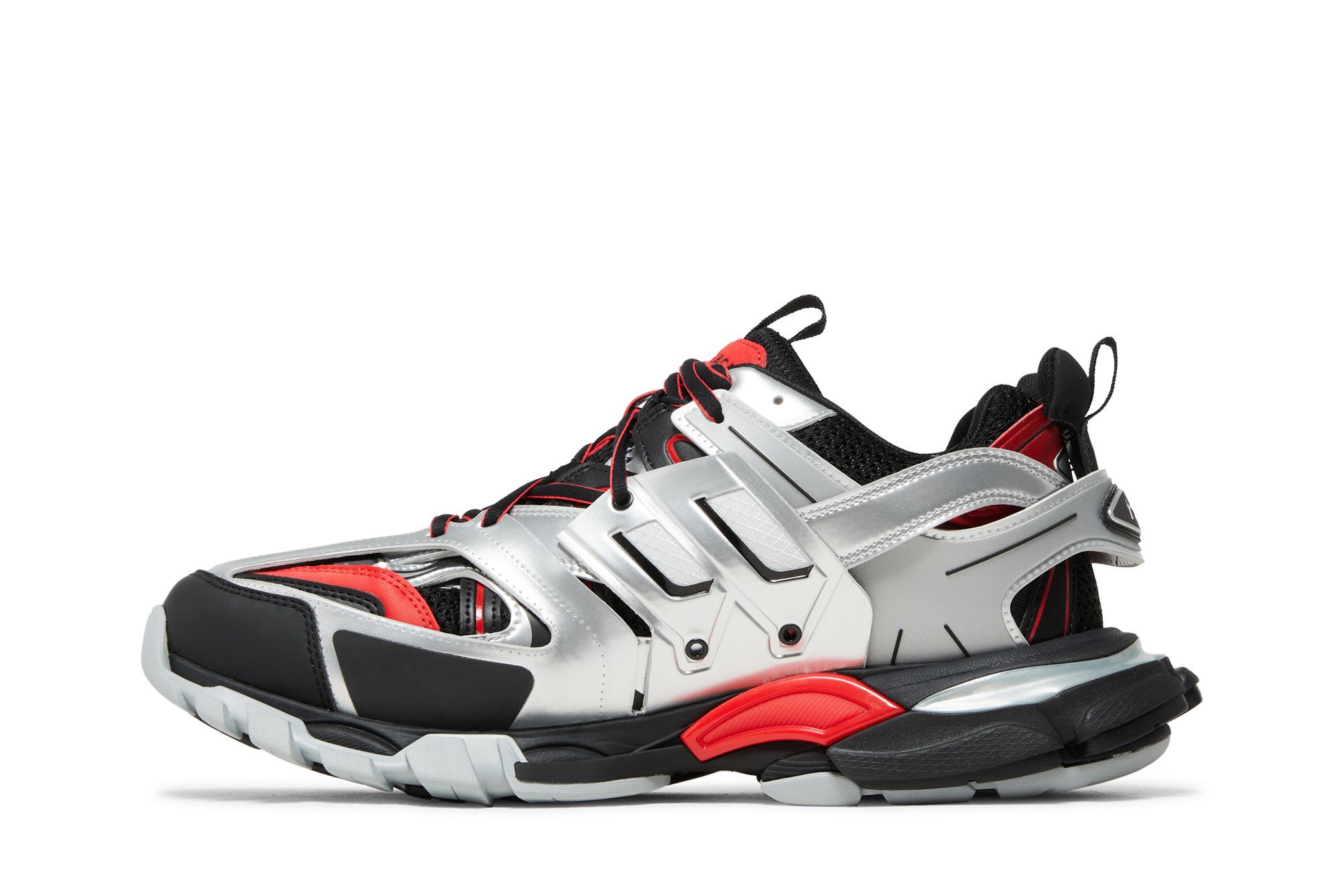 Balenciaga track sneakers black and red sales
