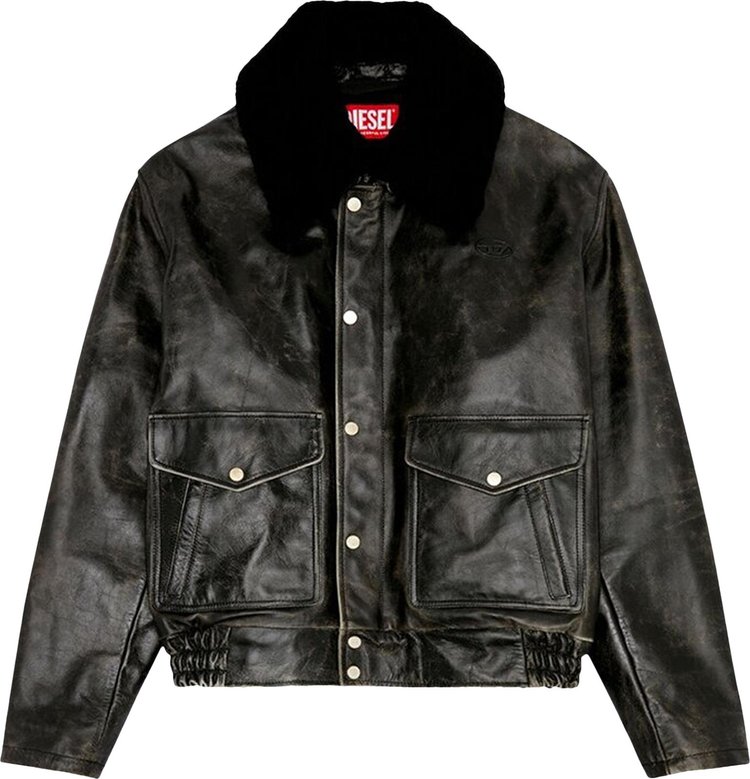 Diesel L-Muds-Fur Jacket 'Deep Black'