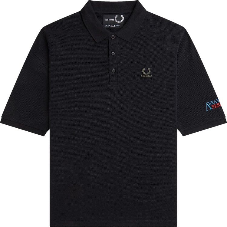 Fred Perry x Raf Simons Embroidered Oversized Polo 'Black'