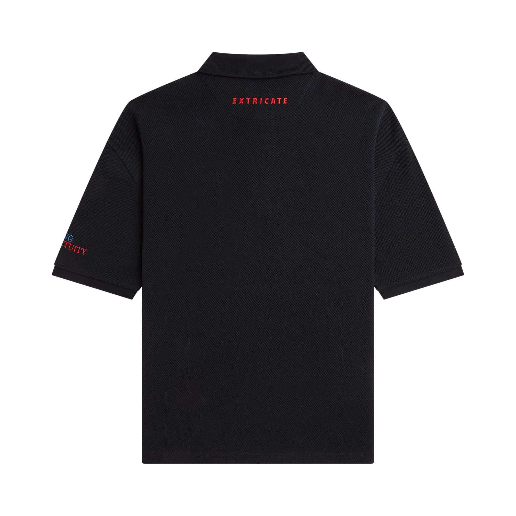 Buy Fred Perry x Raf Simons Embroidered Oversized Polo Black SM6502 102 GOAT CA
