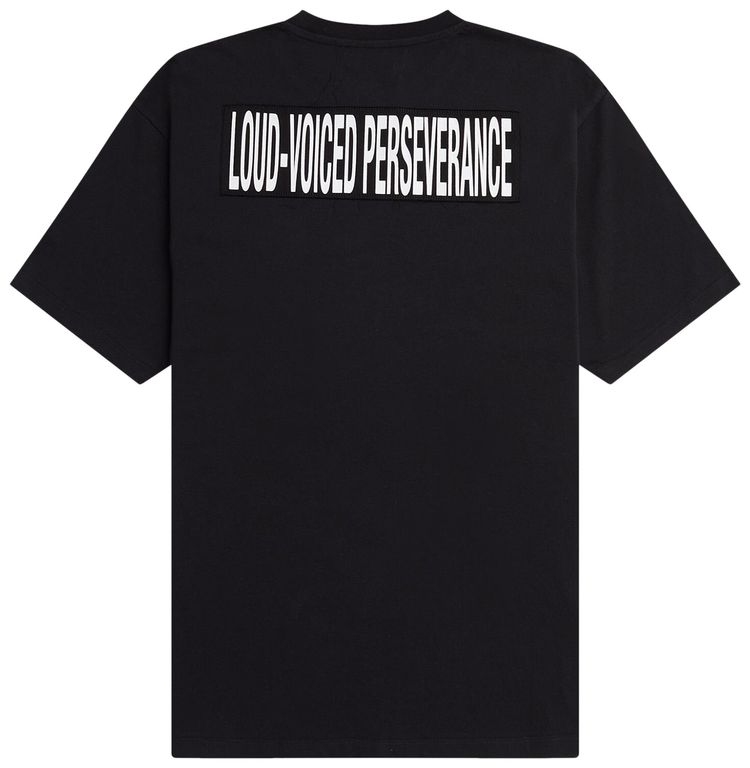 Fred Perry x Raf Simons Printed Patch Relaxed Tee Black