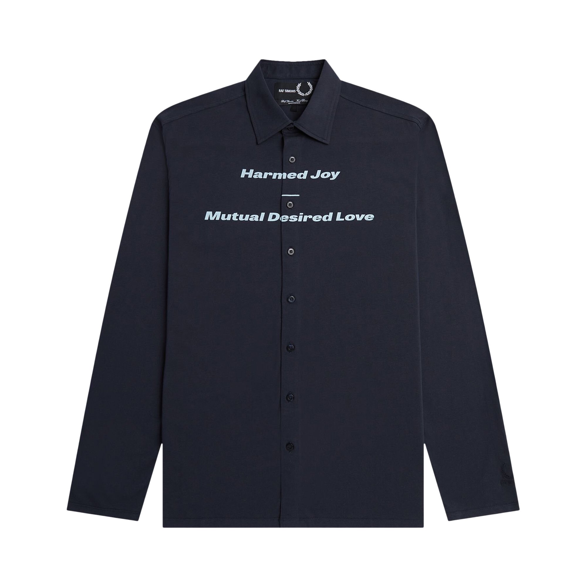Fred Perry x Raf Simons Printed Jersey Shirt 'Navy'