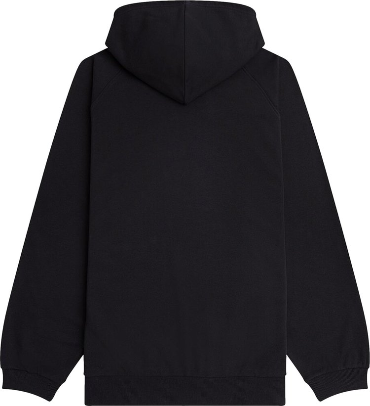 Fred Perry x Raf Simons Printed Patch Hooded Sweat Black