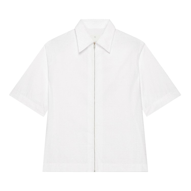 Givenchy Short-Sleeve Boxy Fit Zipped Shirt 'White'