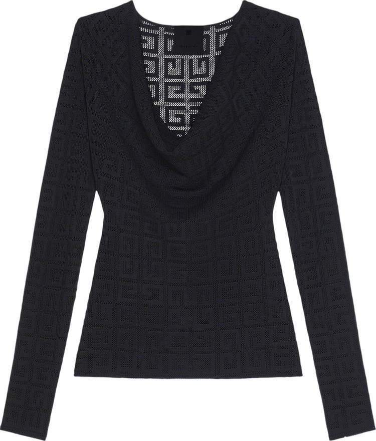 Givenchy Draped V Neck Sweater 'Black'