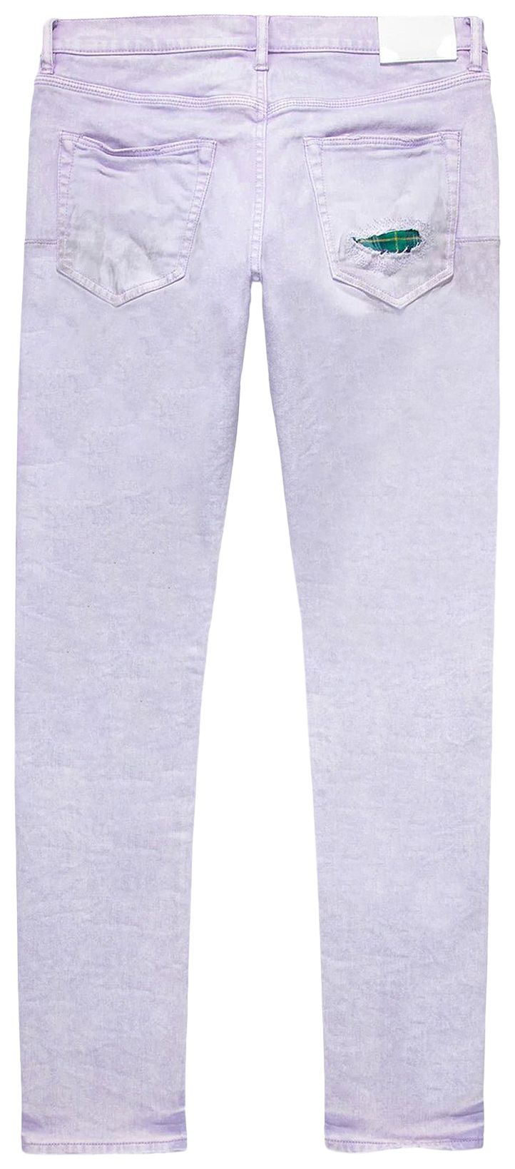 PURPLE BRAND Patch Repair Low Rise Jeans White