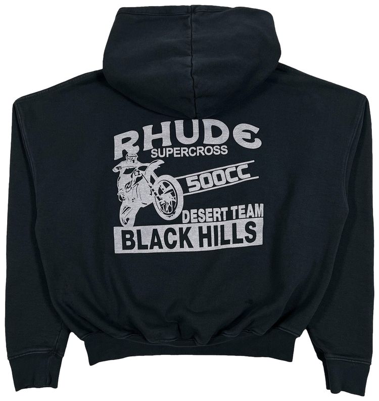 Rhude Supercross Hoodie Vintage Black