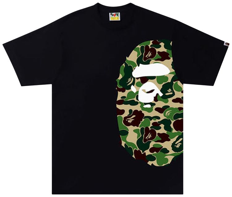 BAPE ABC Camo Side Big Ape Head Tee BlackGreen