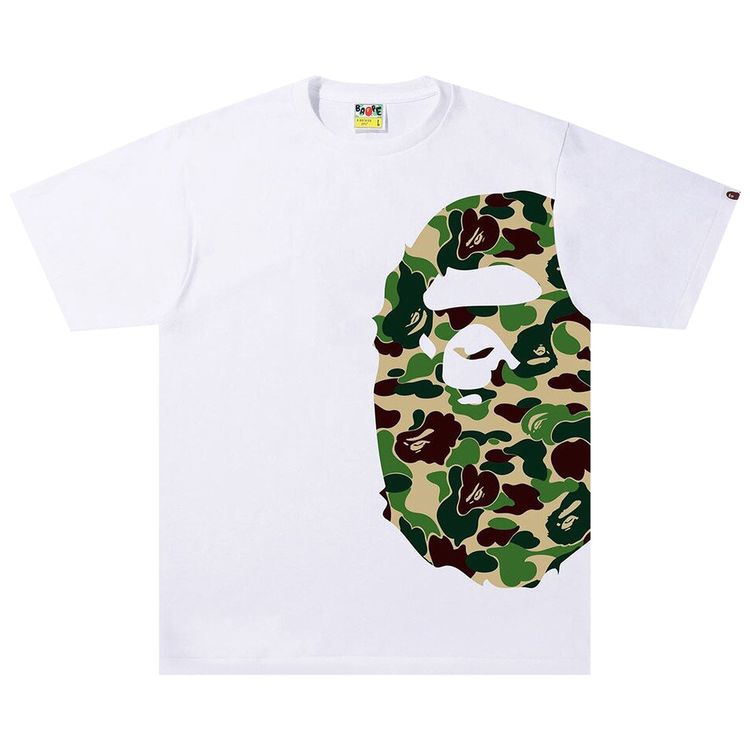 BAPE ABC Camo Side Big Ape Head Tee WhiteGreen