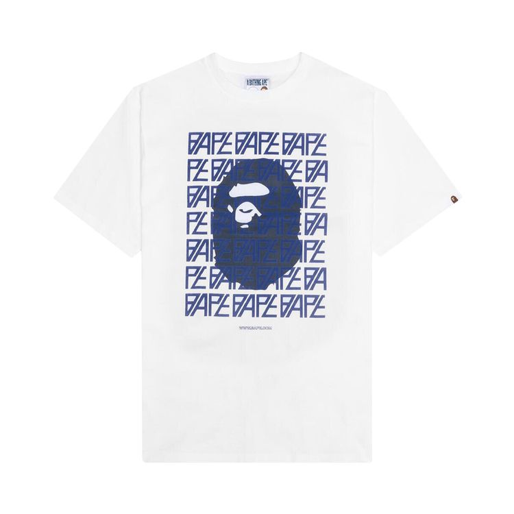 BAPE Logo Monogram Tee White