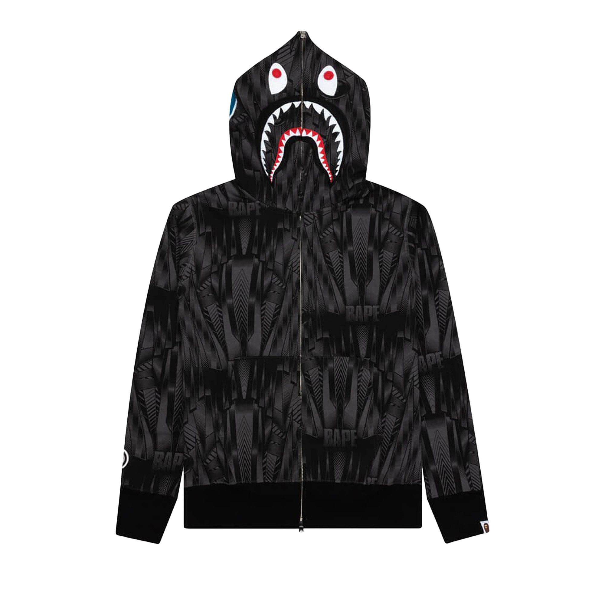 Bape shark hoodie black shop and white