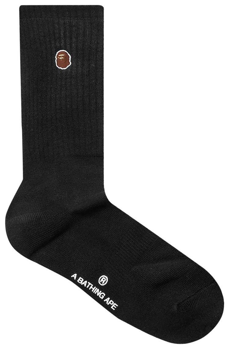 BAPE Ape Head One Point Socks 'Black'