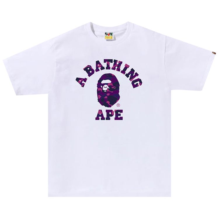 BAPE Color Camo College Tee WhitePurple