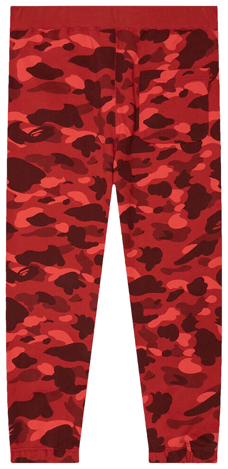 BAPE Color Camo Wide Fit Sweat Pants Red