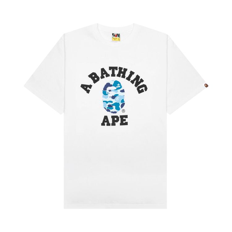 BAPE ABC Camo College Tee WhiteBlue