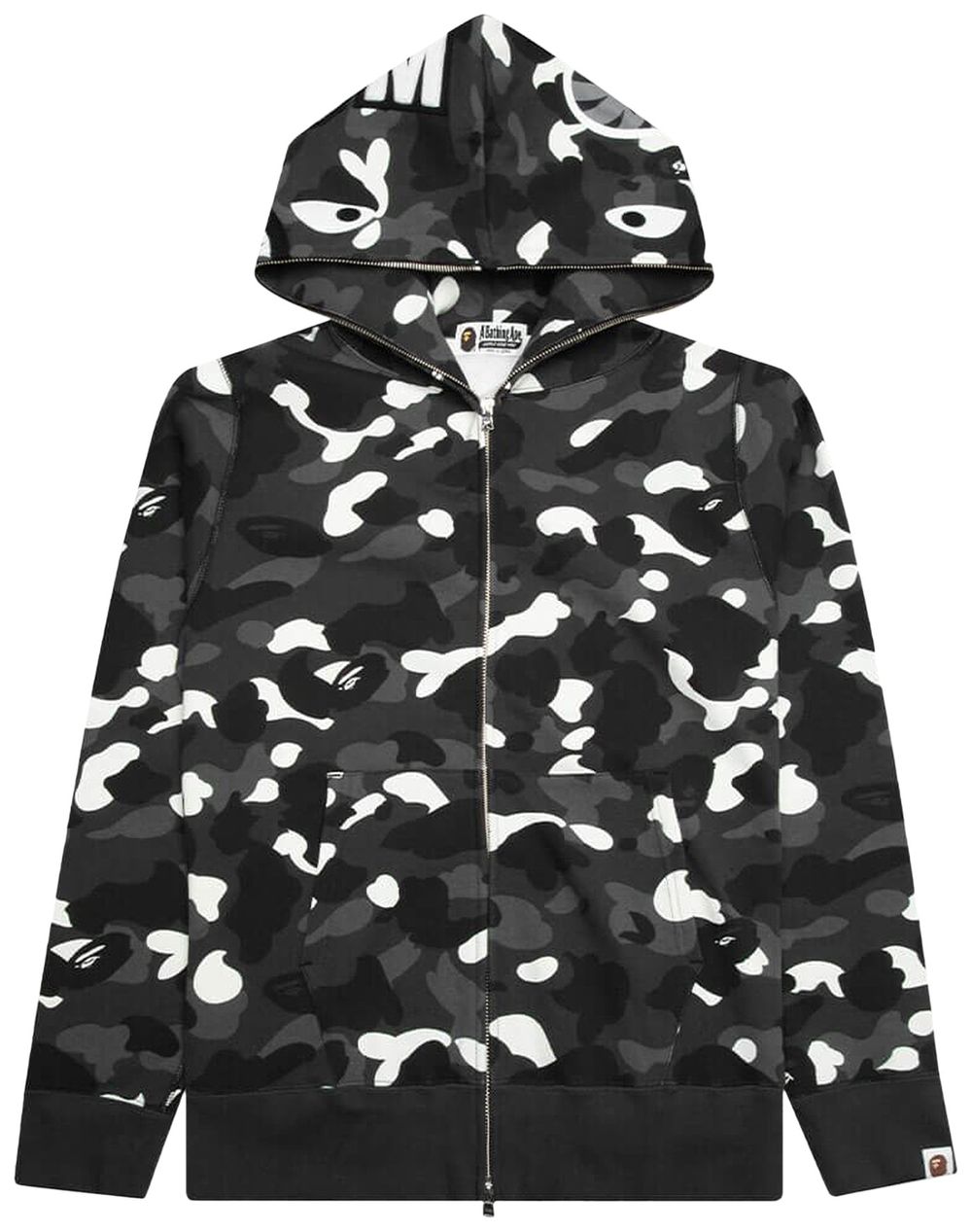 Buy BAPE City Camo Shark Full Zip Hoodie 'Black' - 1J20 115 002 BLACK