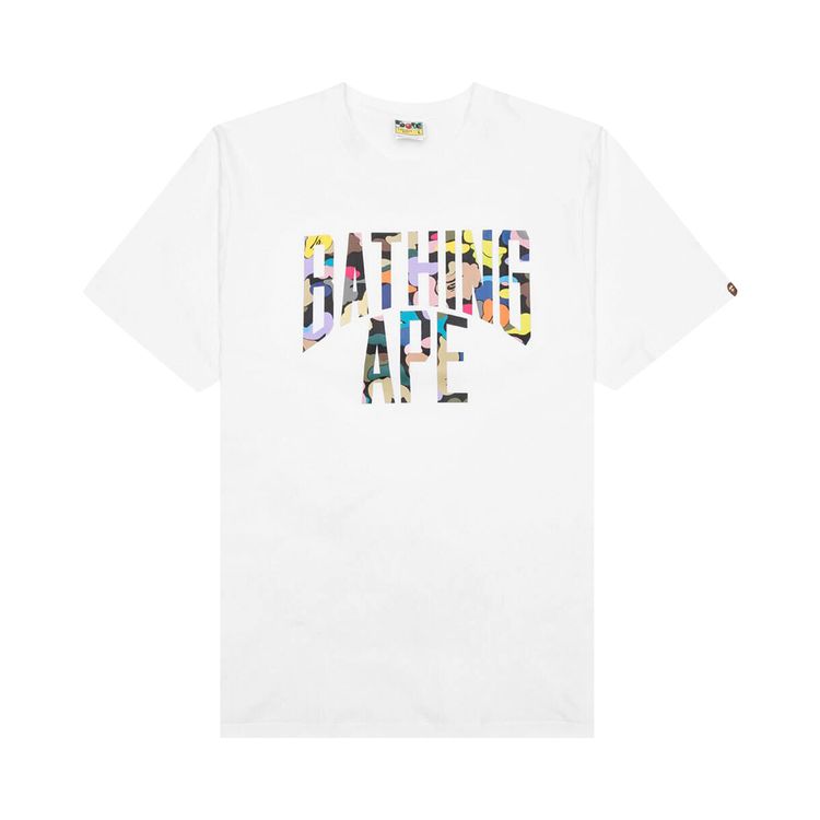 BAPE Multi Camo NYC Logo Tee White