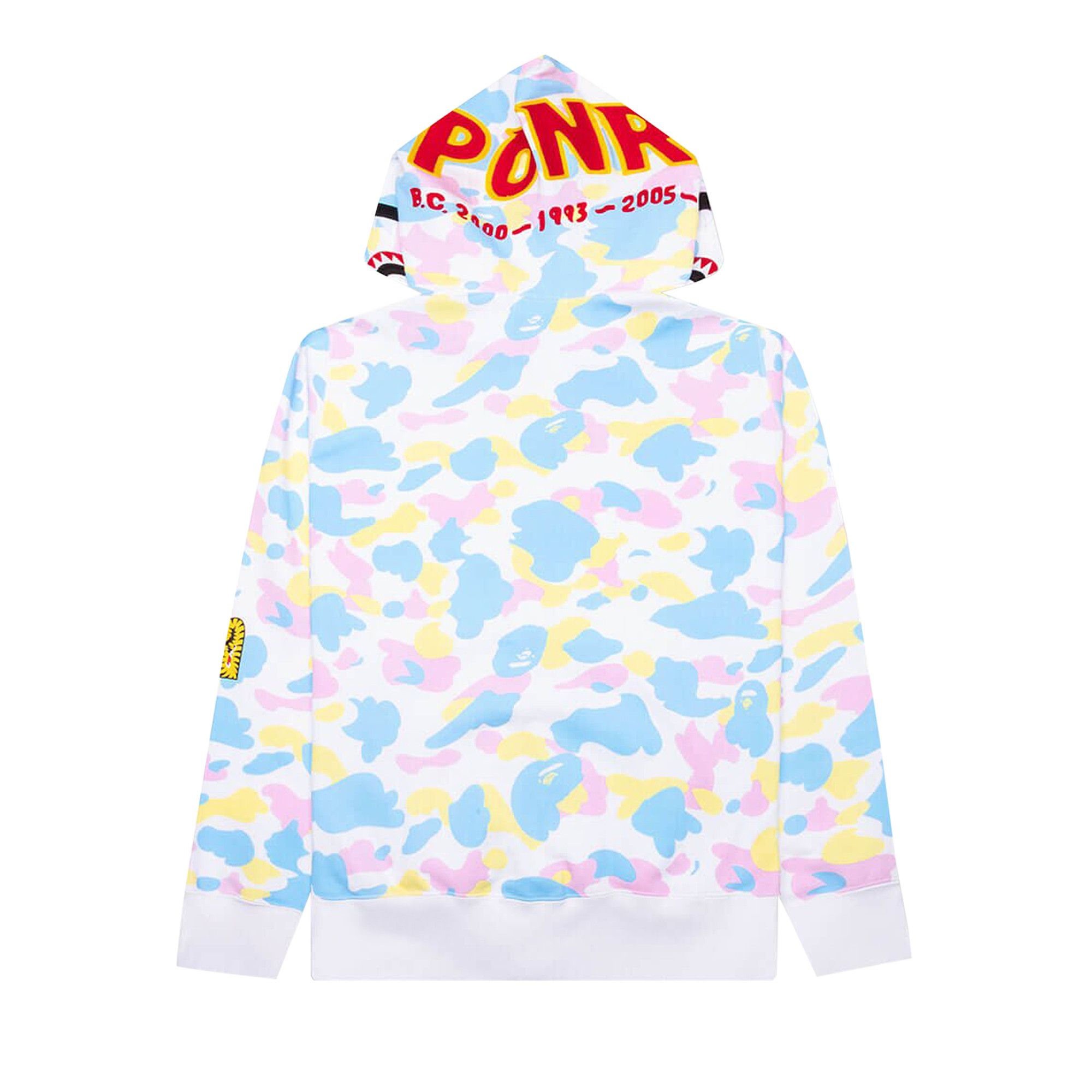 Bape multi camo shark full zip hoodie white 2025