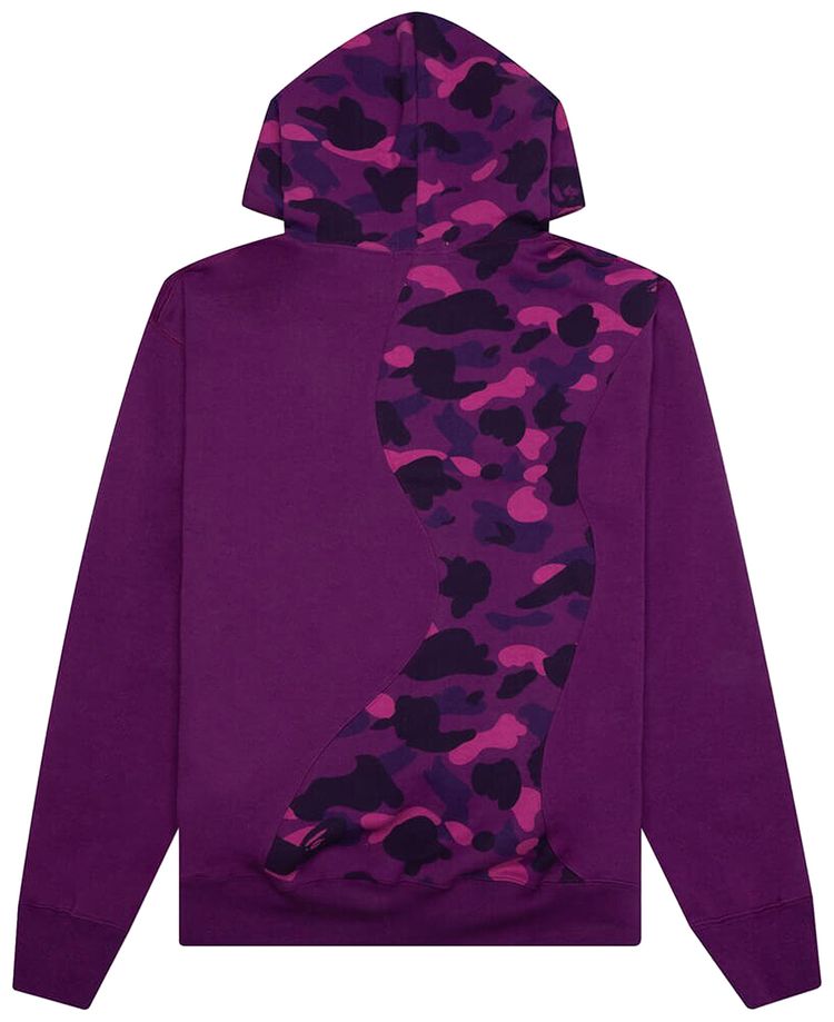 BAPE Color Camo College Cutting Relaxed Fit Hoodie Purple