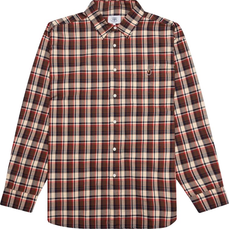 BAPE Mini Check Loose Fit Shirt Red