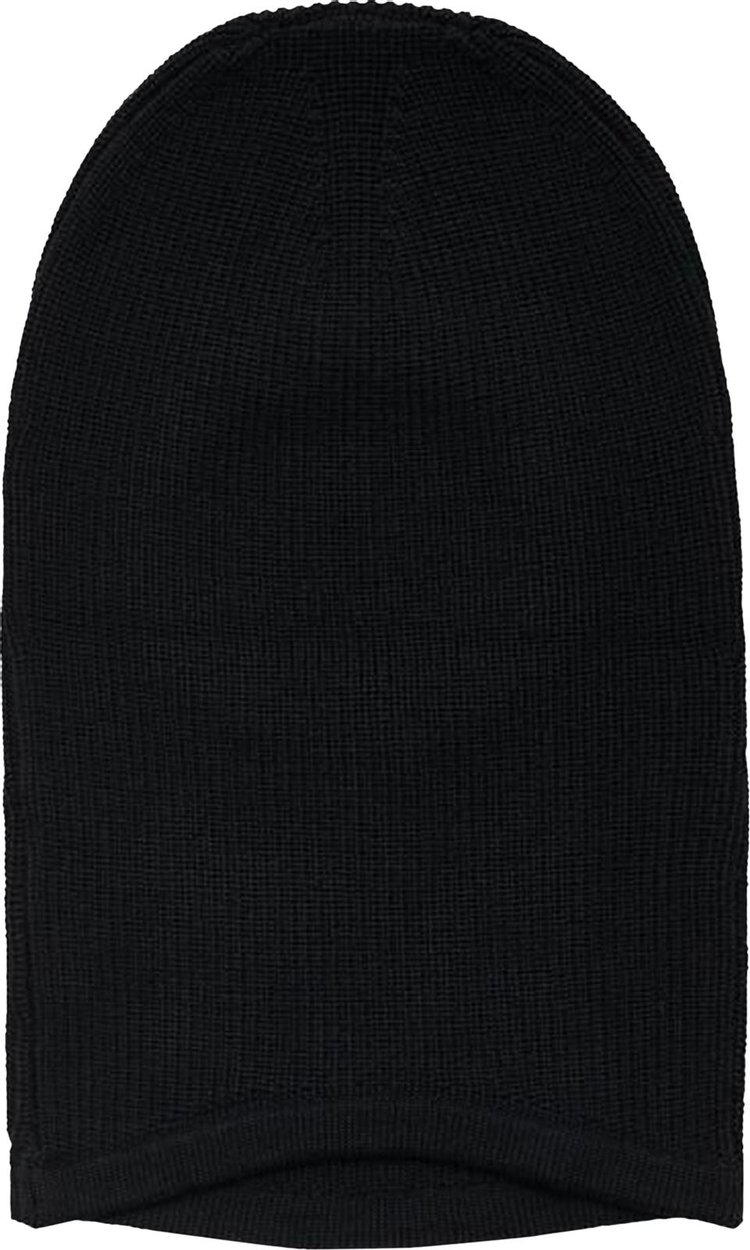 Stone Island Patch Logo Wool Balaclava Black