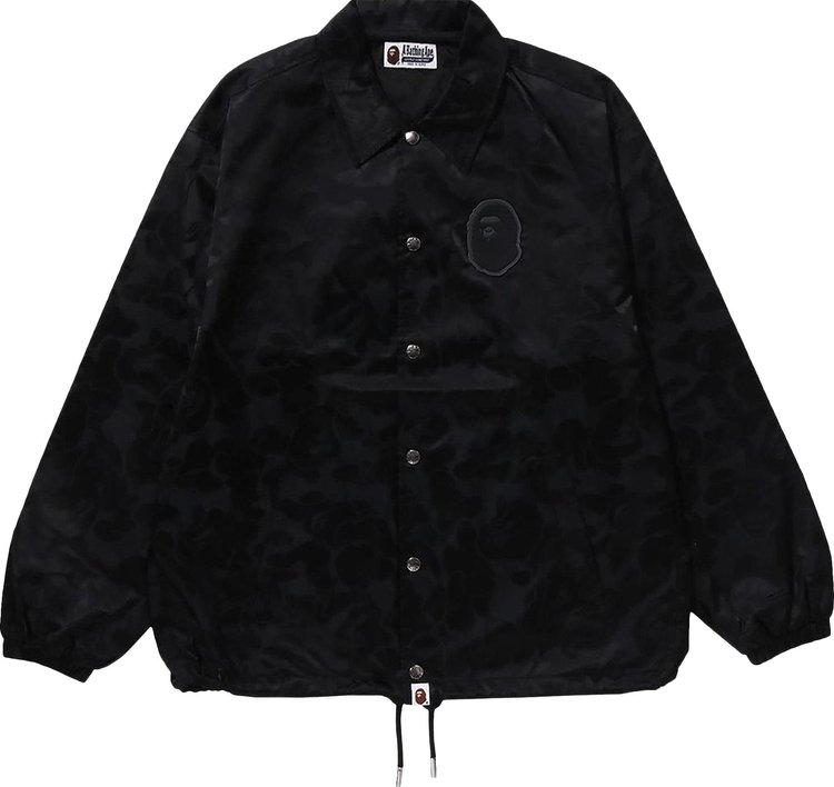 Buy BAPE Tonal Solid Camo Coach Jacket 'Black' - 1J80 140 068 BLACK | GOAT