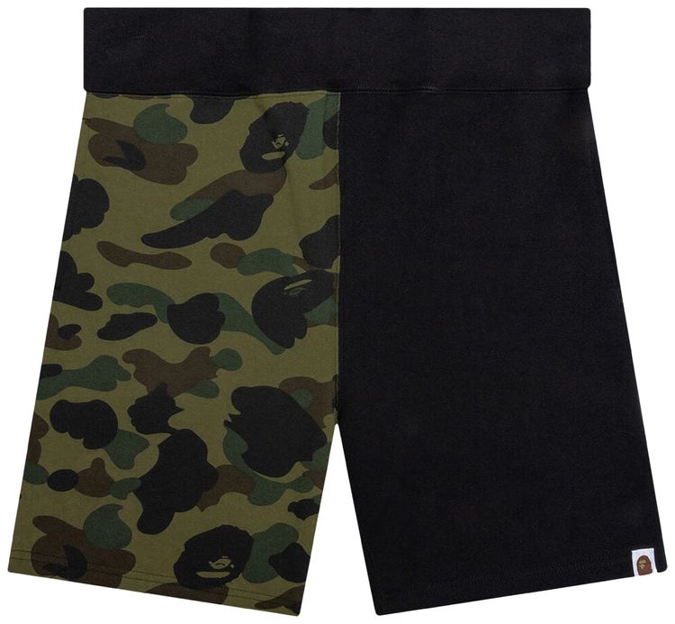 BAPE 1st Camo Back Shark Sweatshorts Green