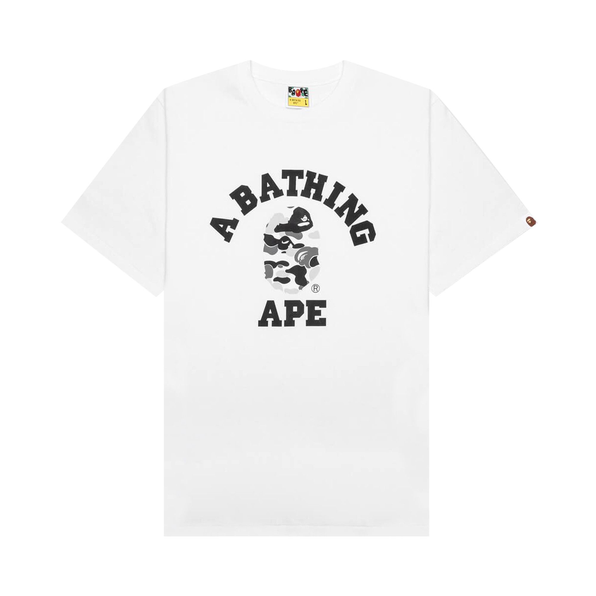 A BATHING APE® Kids Abc Camo College Tee Jr | Bape official