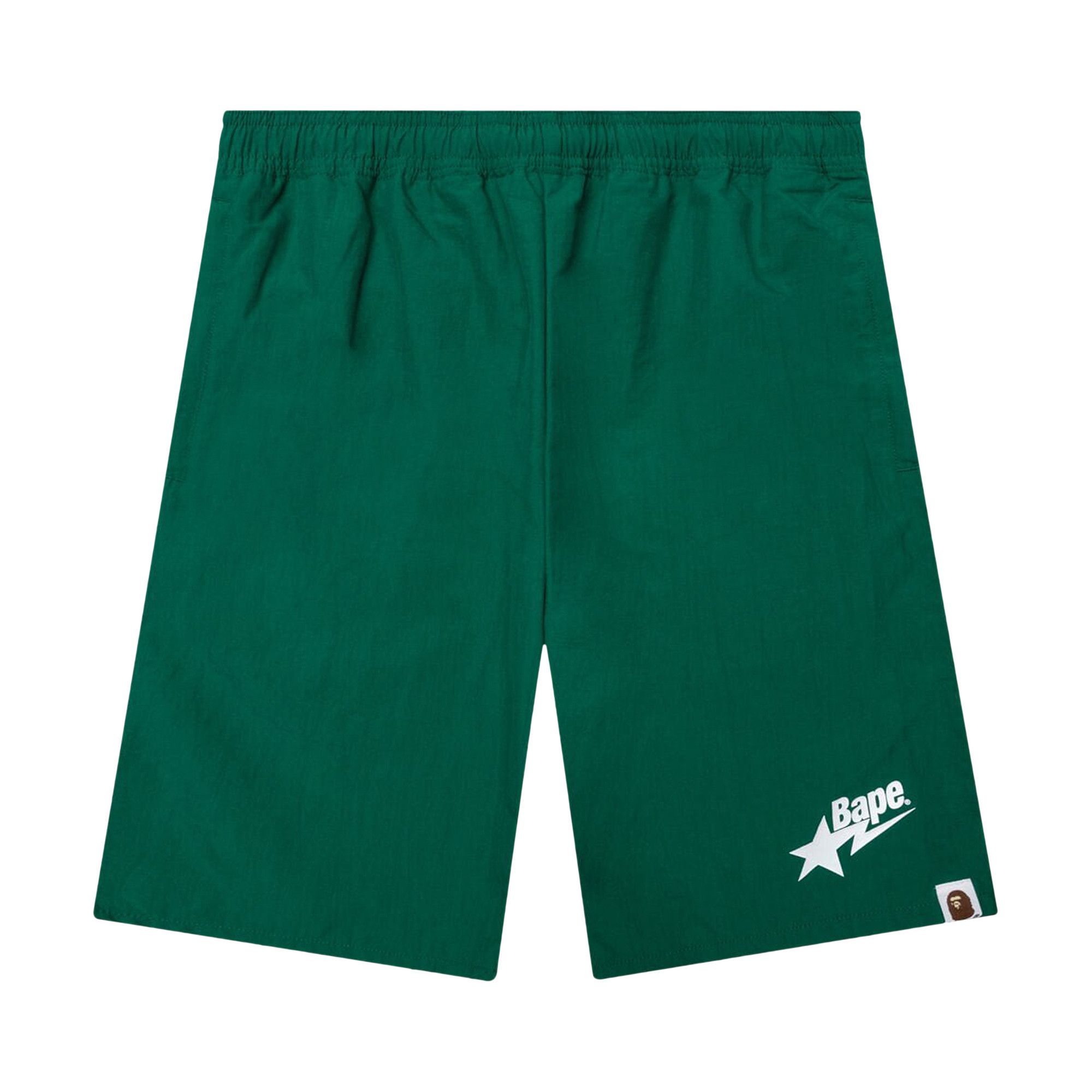 Buy BAPE Sta Logo Beach Shorts Green 1J30 153 024 GREEN GOAT