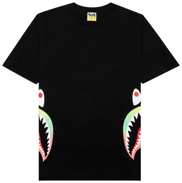 BAPE Gradation Side Shark Tee Black