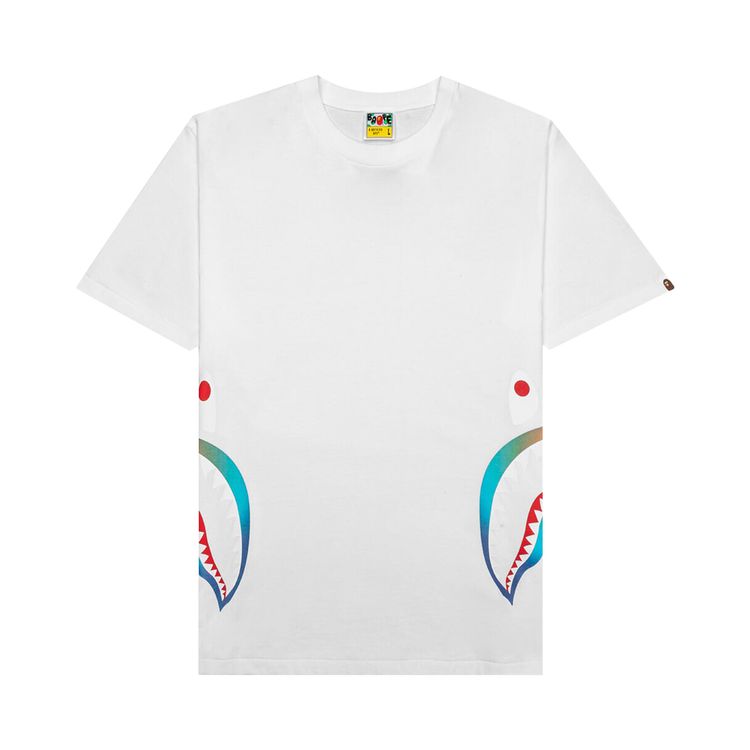 BAPE Gradation Side Shark Tee White