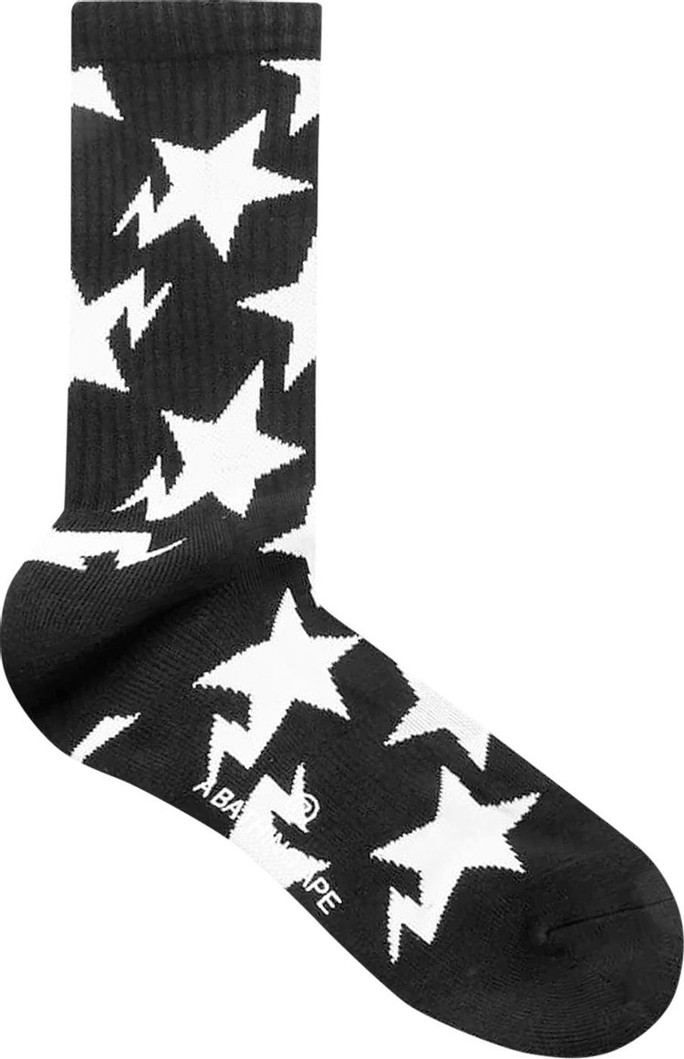 BAPE Sta Pattern Socks 'Black'