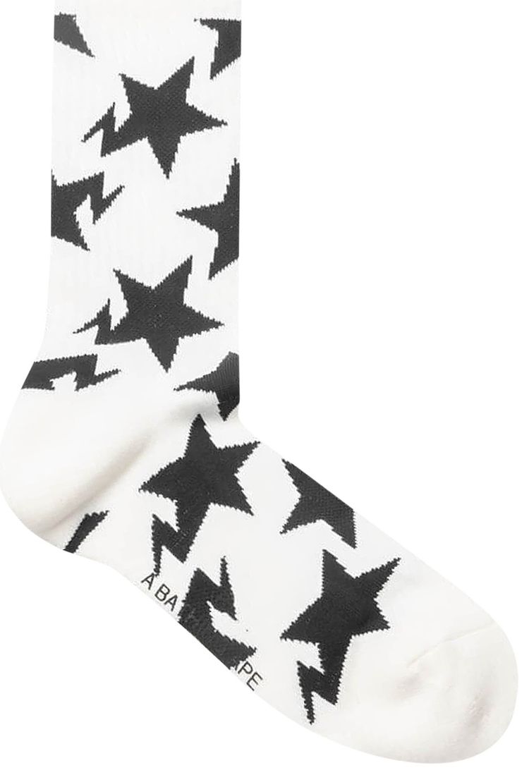 BAPE Sta Pattern Socks White