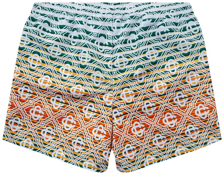 Casablanca Printed Swim Trunks Stripe Monogram