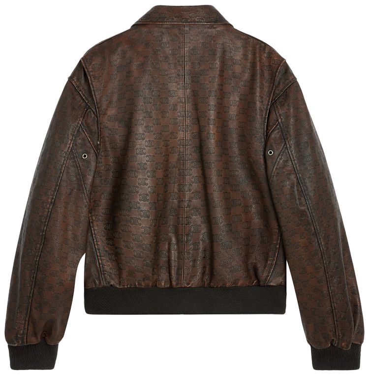 CELINE Oversized Aviator Jacket Dark Brown