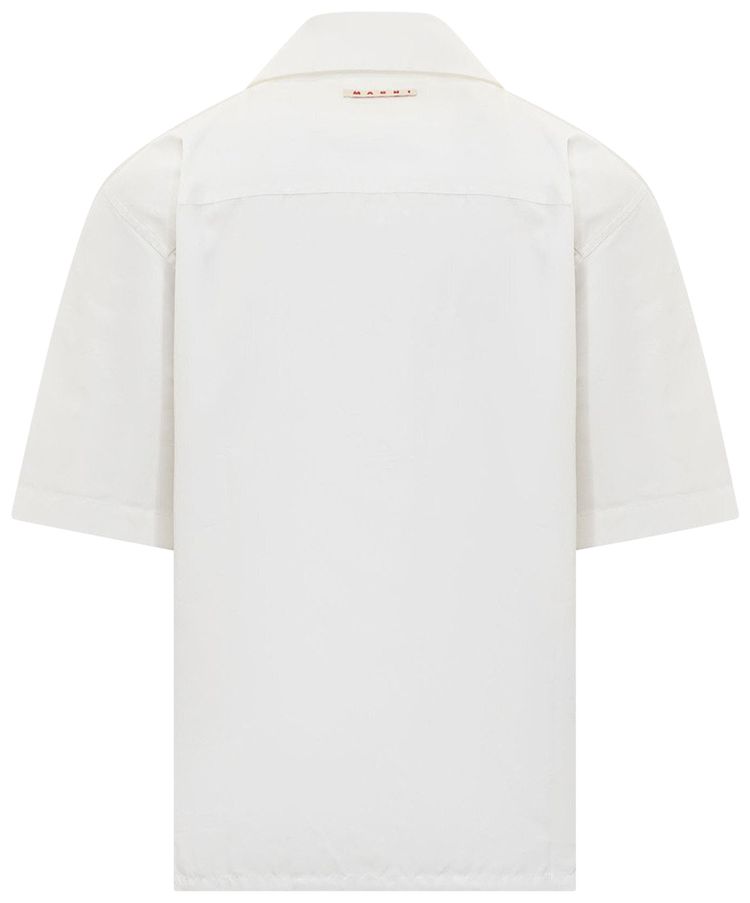 Marni Bespoke Printed Logo Embroidered Shirt Stone White
