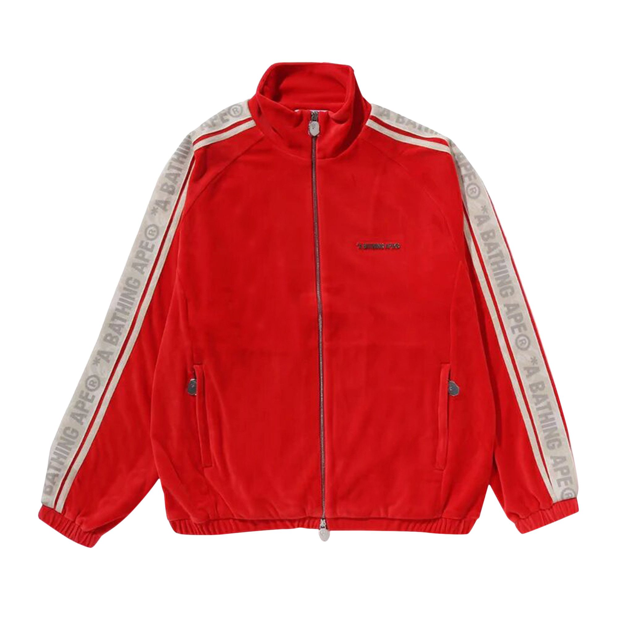 Size xl BAPE Metal Logo Pin Track Jacket Red