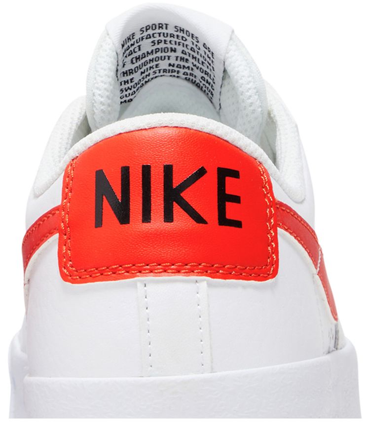 Nike Blazer Low 77 GS White Team Orange