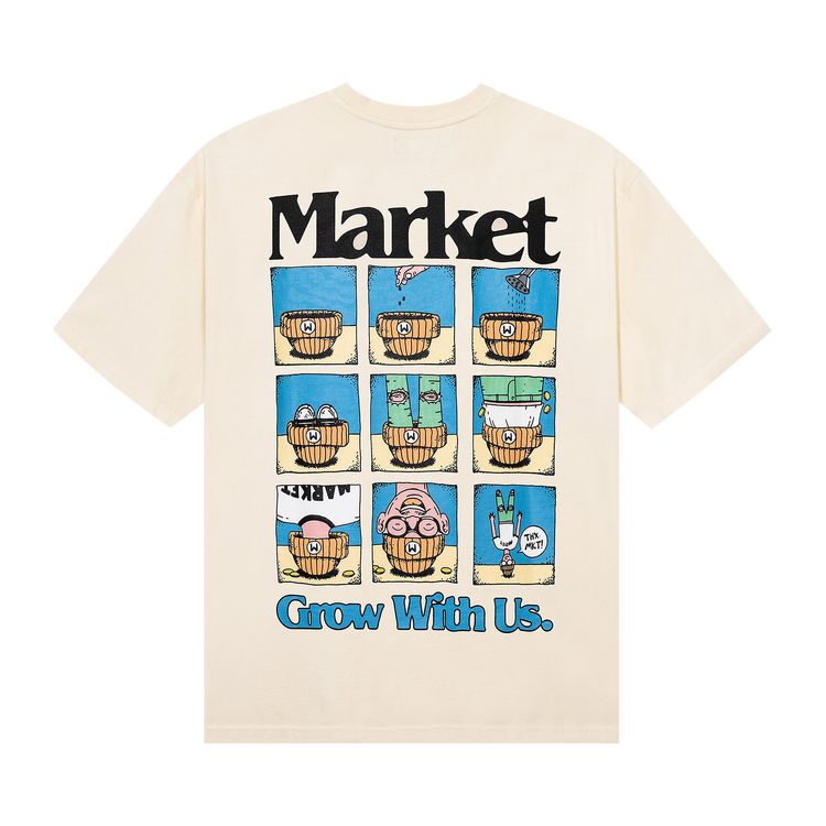 Market Grow With Us T Shirt Ecru