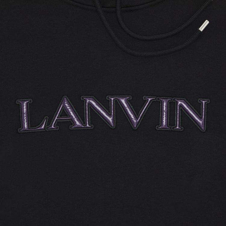 Lanvin Puffer Paris Oversized Hoodie Black