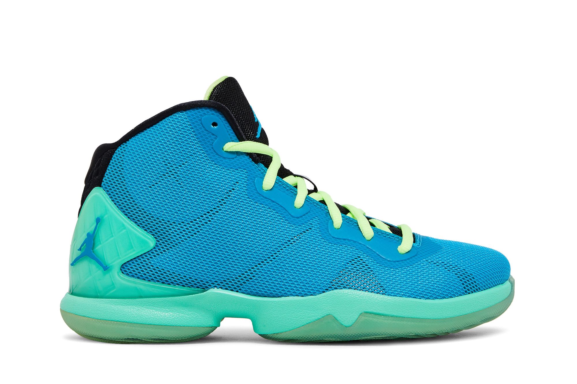 Buy Jordan Super.Fly 4 BG Blue Lagoon Green Glow 768930 404 GOAT