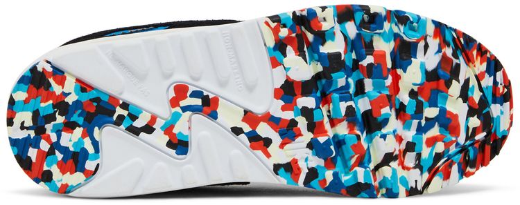 Nike Air Max 90 Leather GS Grey Fog Multi Swoosh