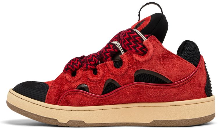 Lanvin Curb Sneakers Poppy Red Black