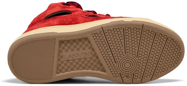 Lanvin Curb Sneakers Poppy Red Black